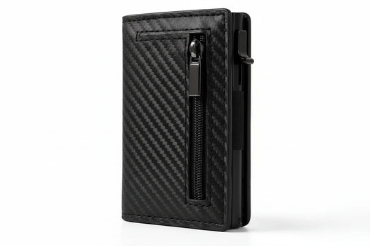 Slim Wallet — Porte-cartes à éjection, poche monnaie & tracker inclus